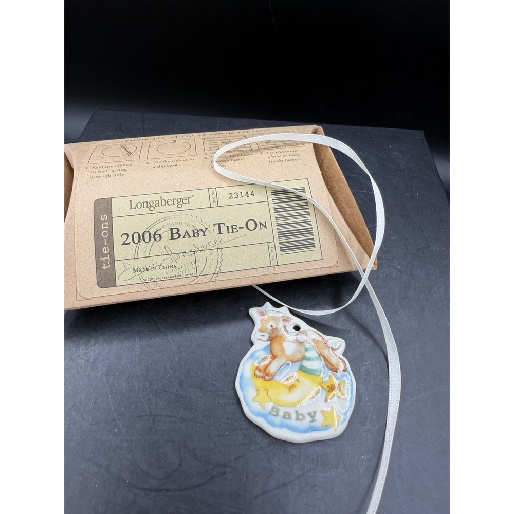 👶 Longaberger 2006 Baby Tie-On NIP 🧺